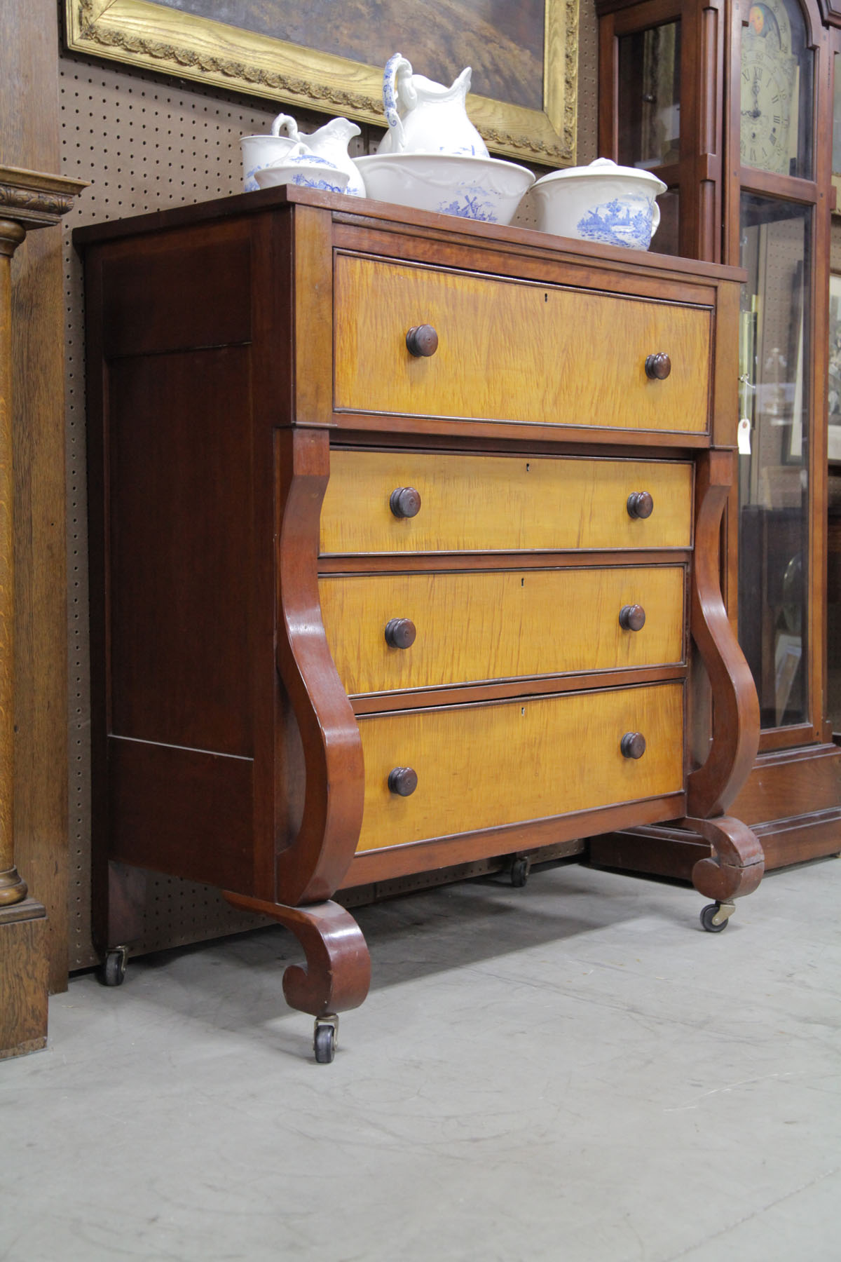 EMPIRE CHEST OF DRAWERS.  American