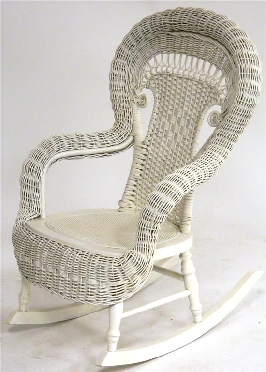 Childs wicker rocking chair  painted