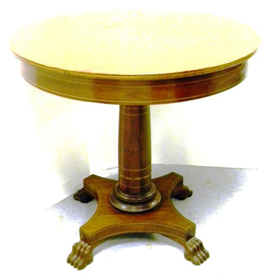 Empire style round mahogany pedestal 10c2ff