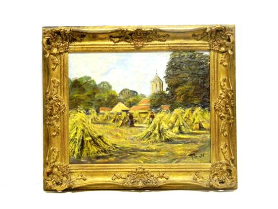 Early 20th C signed oil on canvas 10c30f