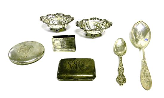 SILVER: Seven pieces of sterling including: