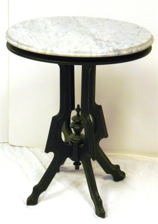 Victorian marble top stand  white