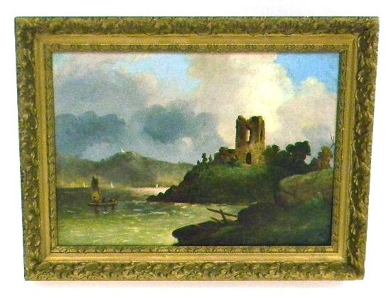 19th C oil and canvas depicting 10c384