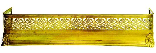 Brass fireplace fender floriate 10c398