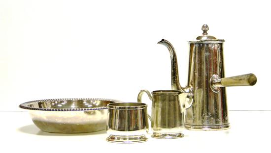 Assortment of silver  four pieces: