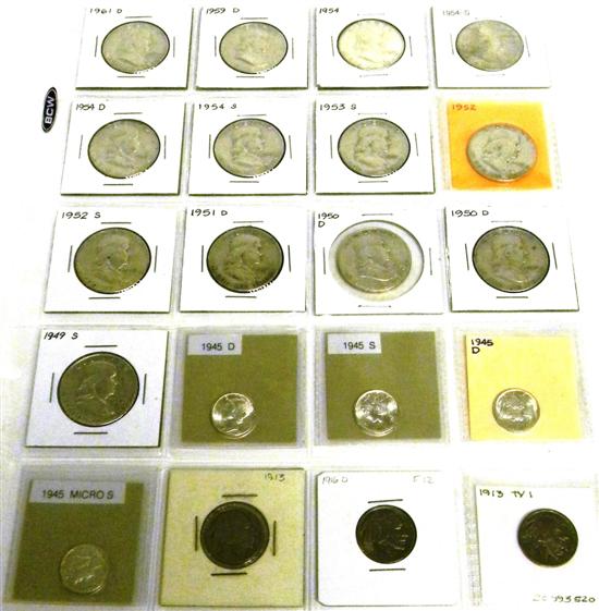 COINS 20 coins including 13 circulated 10c3d3