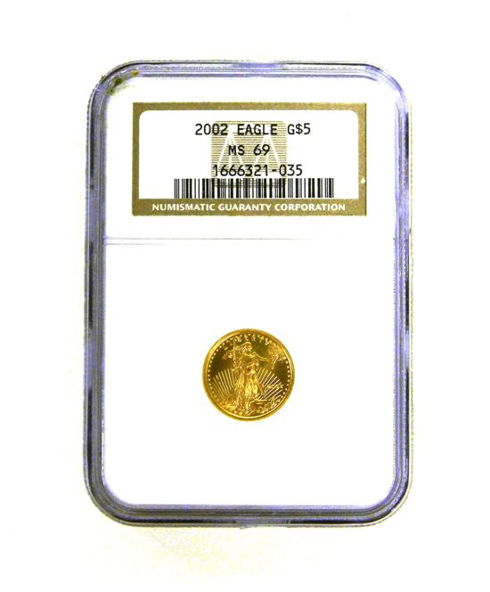 COIN: 2002 US 1/10th ounce Gold