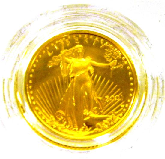 COIN: 2001 1/10 ounce gold eagle.