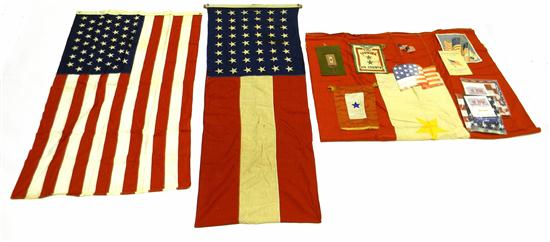Thirteen pieces of patriotic textiles 10c460