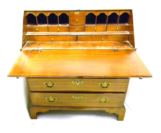 19th C. four drawer drop front desk