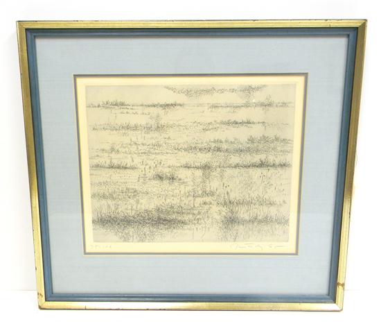 Peterdi etching Sea Marshes 10c4c0