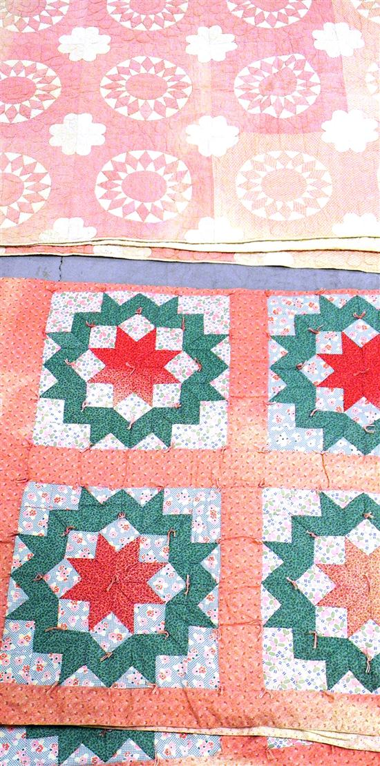 Two 19th or 20th C. pieced cotton patchwork