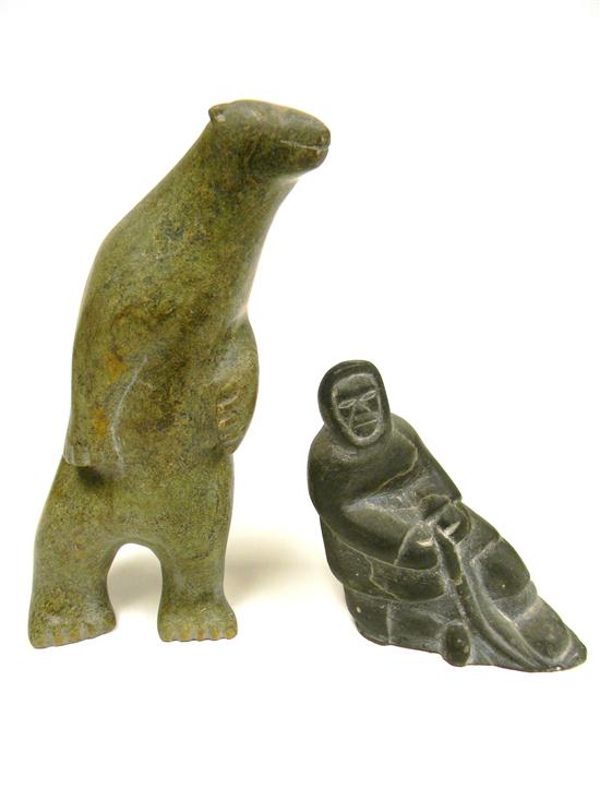 Two Canada Eskimo/Inuit carved hardstone