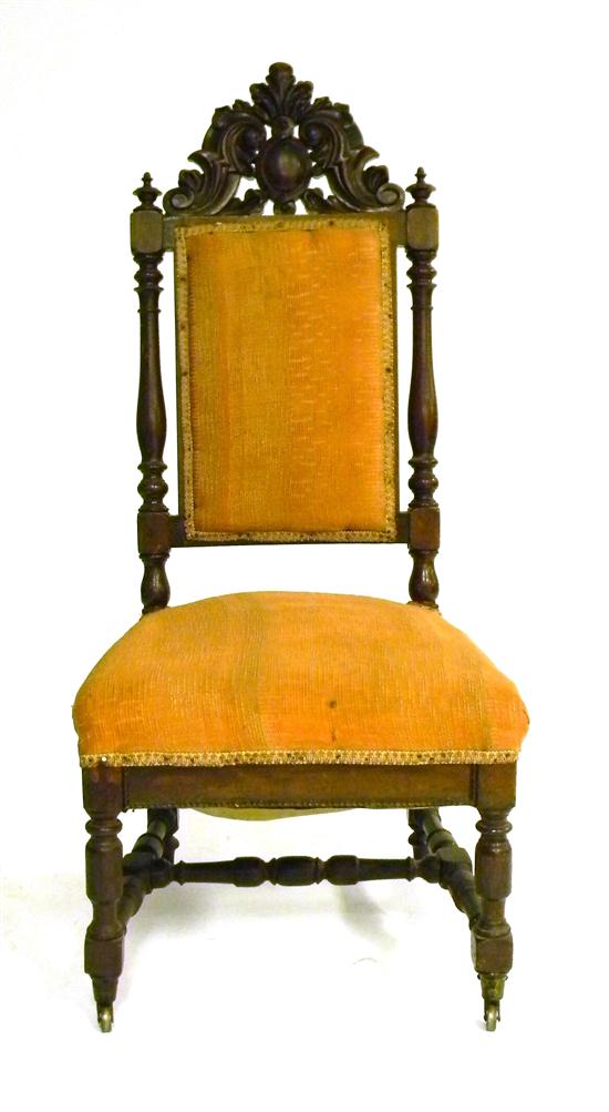 Victorian side chair carved and 10c511