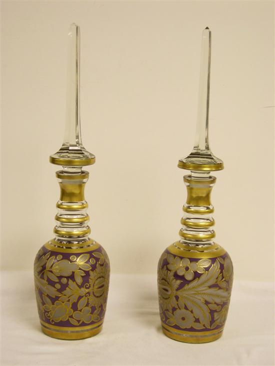 Pair of Continental blow glass 10a667