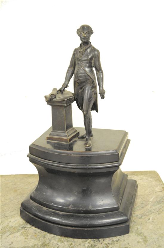 Cast bronze figure of George Washington