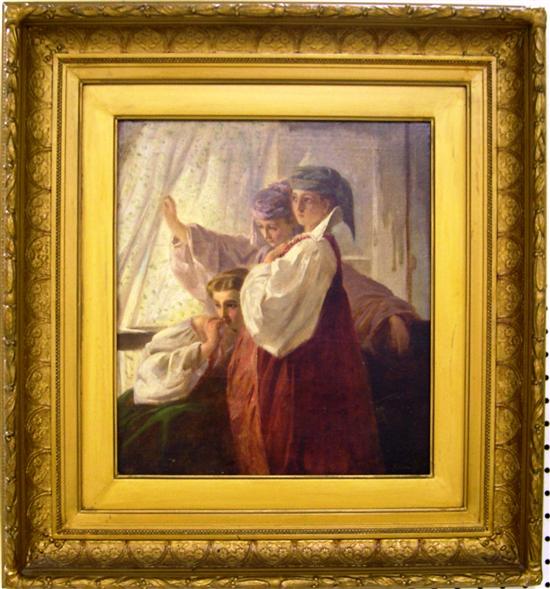 19th C oil on canvas indistinct 10a68a