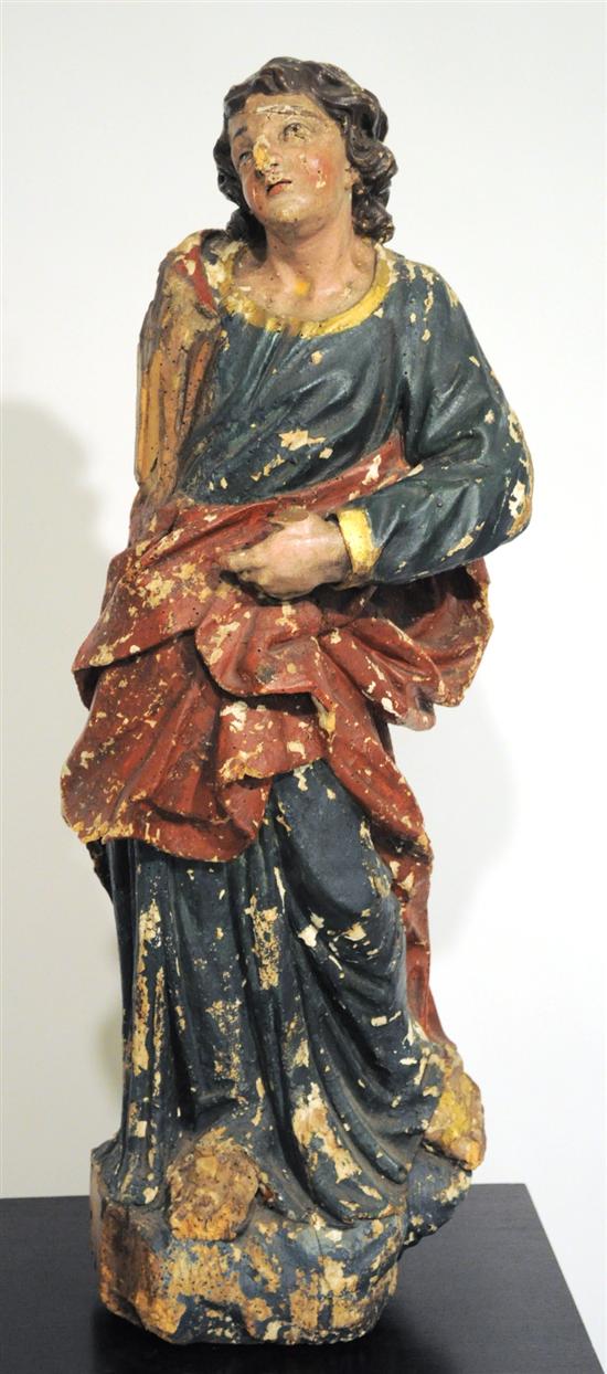 Early Contienental carved wooden figure