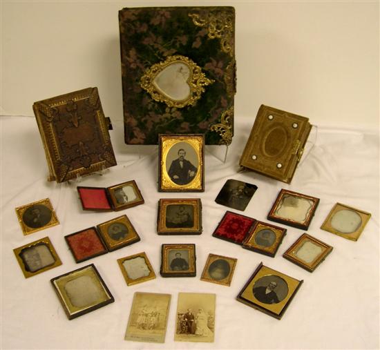 Victorian photo albums containing photos;