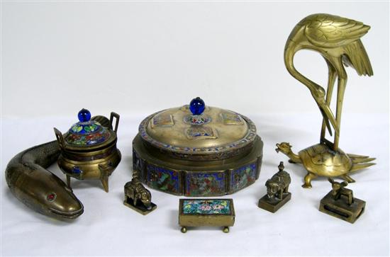 Asian metalware including figure 10a697