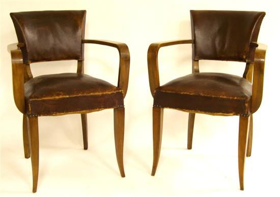 20th C. French pair of brown open