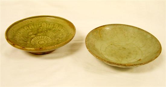 Two celadon glazed bowls the first 10a6ca