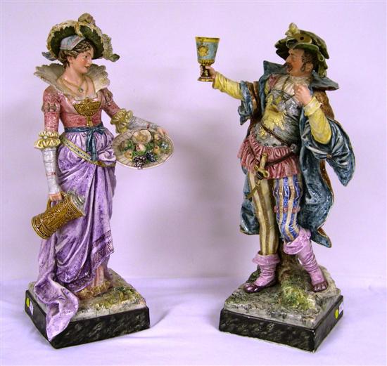 Pair of Continental ceramic figurines