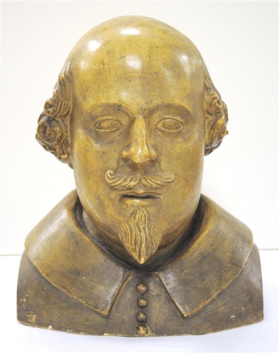 Plaster bust of Shakespeare brown 10a6d2