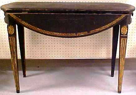 Neoclassical dropleaf table with 10a717