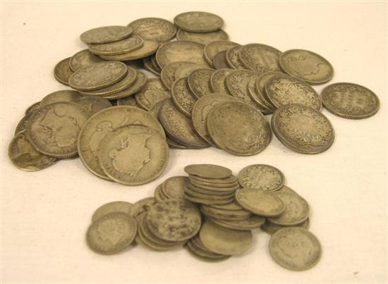 COINS Lot of approx 90 foreign 10a733