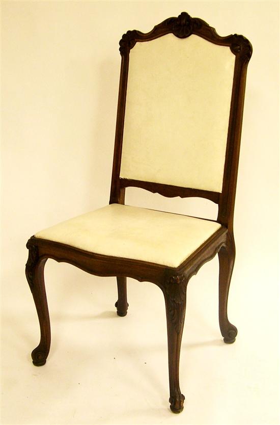 Four Rococo style mahagony chairs