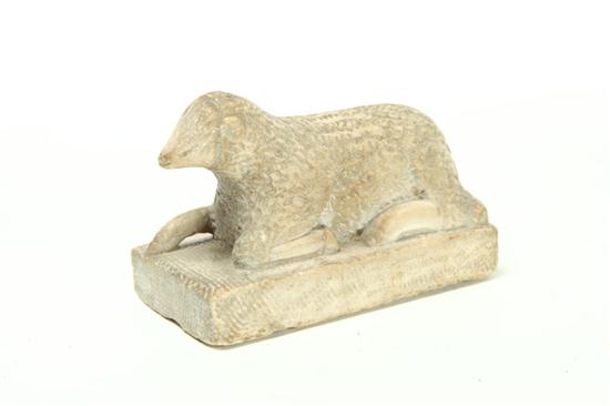 FOLKSY CARVING OF LAMB.  American