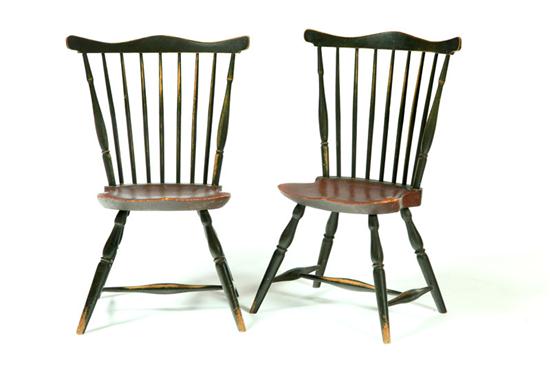 PAIR OF FAN BACK WINDSOR SIDE CHAIRS  10a7ed