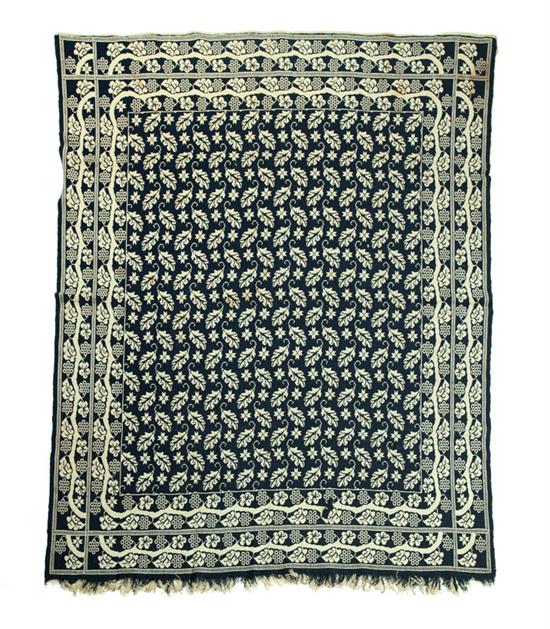 JACQUARD COVERLET American 1830 1860 10a805