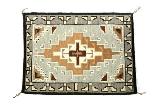 NAVAJO RUG.  Two Grey Hills made by