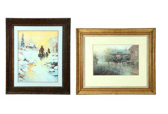 TWO PRINTS BY GERALD HARVEY (TEXAS 