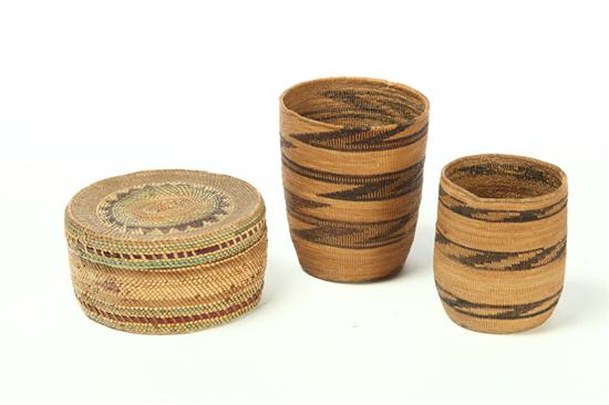 THREE AMERICAN INDIAN BASKETS  10a827