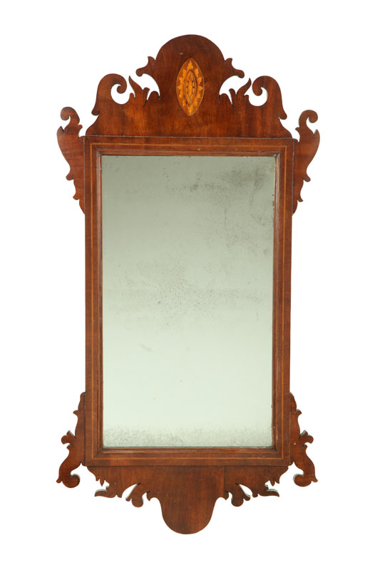 INLAID CHIPPENDALE MIRROR American 10a831