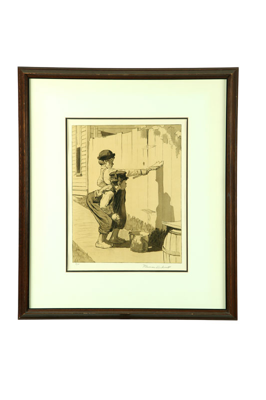TOM SAWYER LITHOGRAPH BY NORMAN
