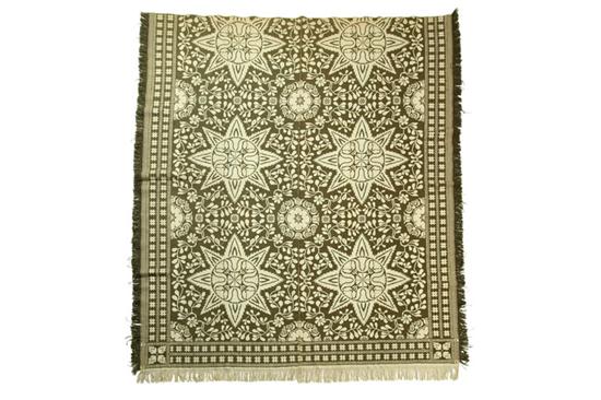 JACQUARD COVERLET American 1830 1860 10a868