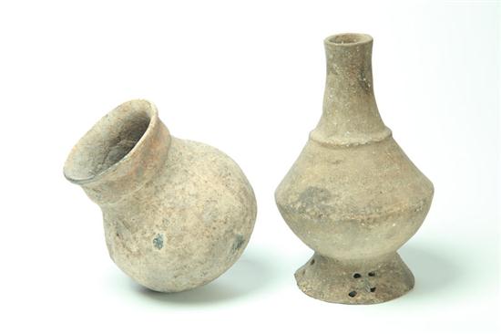 TWO PREHISTORIC POTTERY JARS  10a863