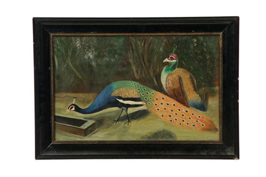 PEACOCKS SIGNED W WEYDEN AMERICAN 10a8a0