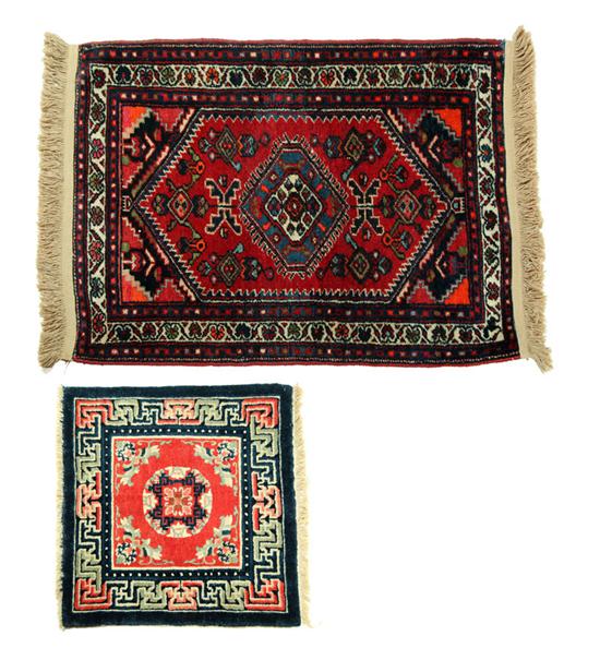 TWO ORIENTAL MATS Chinese Colorful 10a8da