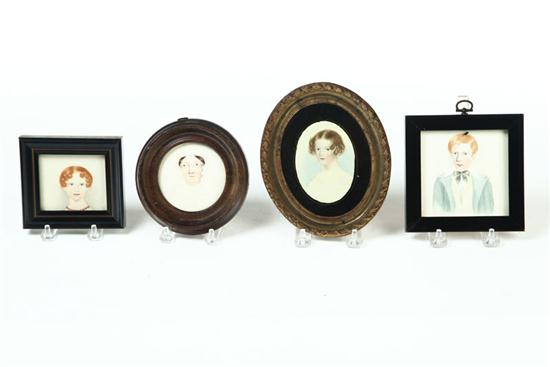 FOUR MINIATURE FAMILY PORTRAITS  10a8e8