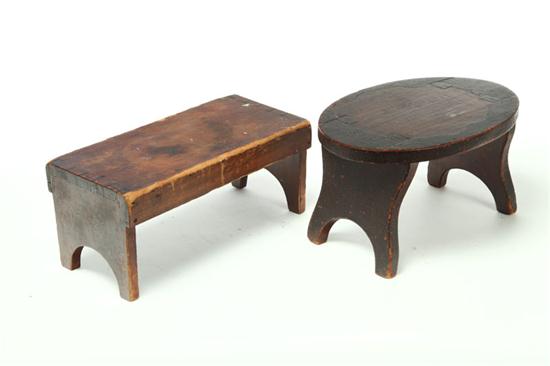 TWO FOOTSTOOLS.  American  2nd