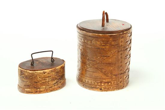TWO BIRCHBARK CONTAINERS American 10a902