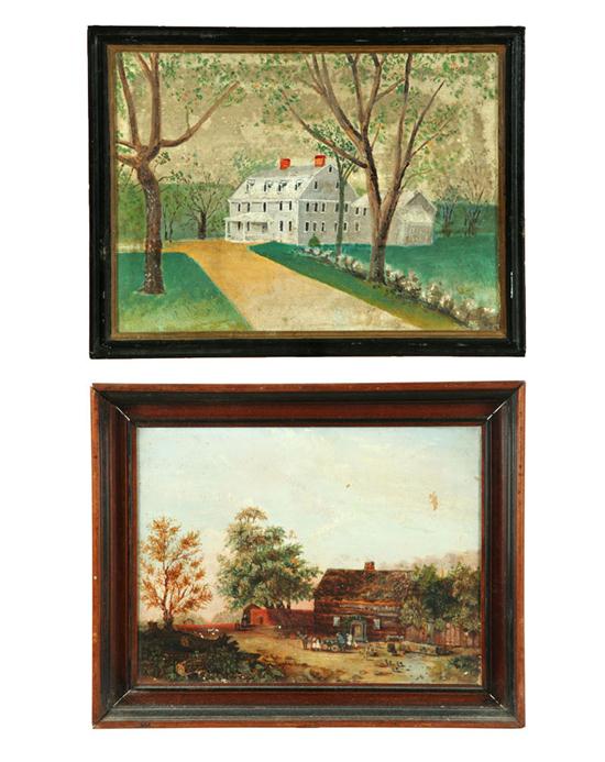 TWO LANDSCAPES WITH HOUSES (AMERICAN