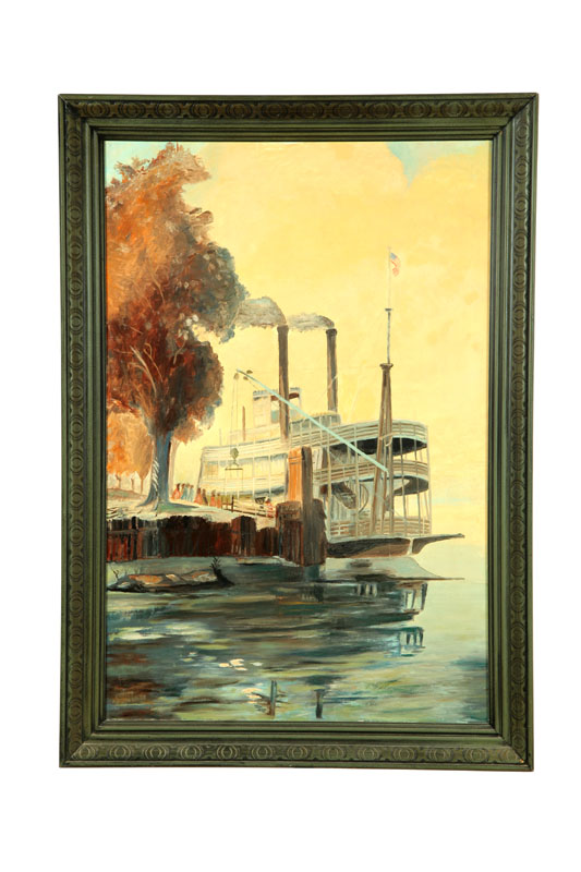 STEAMBOAT PAINTING (AMERICAN SCHOOL