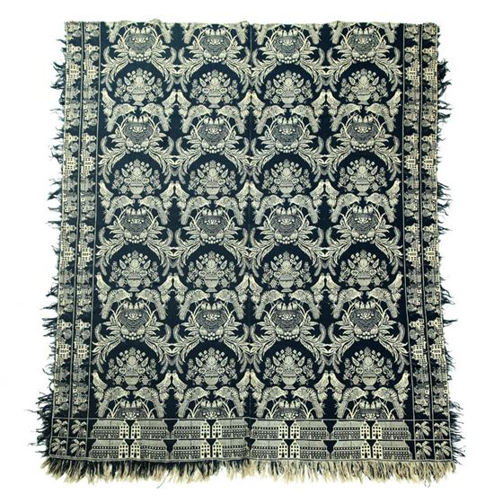 JACQUARD COVERLET Probably Ohio 10a929