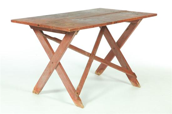 ***SAWBUCK TABLE.  American  19th century